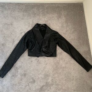 EUC ROBERT RODRIGUEZ LEATHER CROPPED BOLERO JACKET